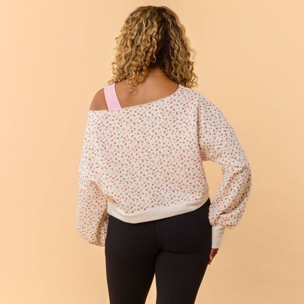 Blogilates - Women's Dance Studio Off the Shoulder S Cream - Picture 2 of 4